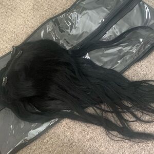 Black 18” hair extensions real human hair!! Clip ons
